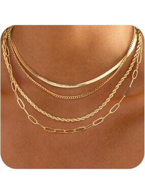 Layered Gold & Silver Necklace Set for Women | Stylish Pendants & Chains